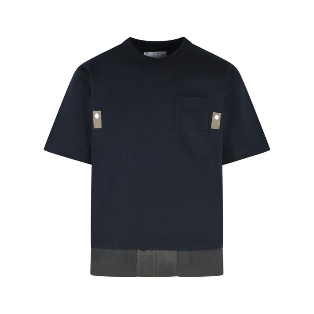Sacai Navy Cotton T-Shirt Men